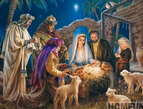Diamond Painting HOMFUN Die Geburt von Jesus